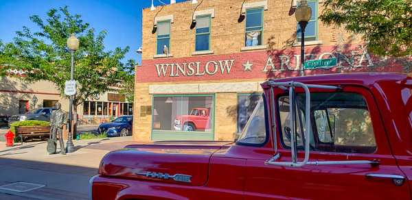 Route 66, standing on the corner